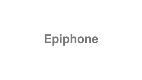 epiphone pronunciation|behringer pronunciation.